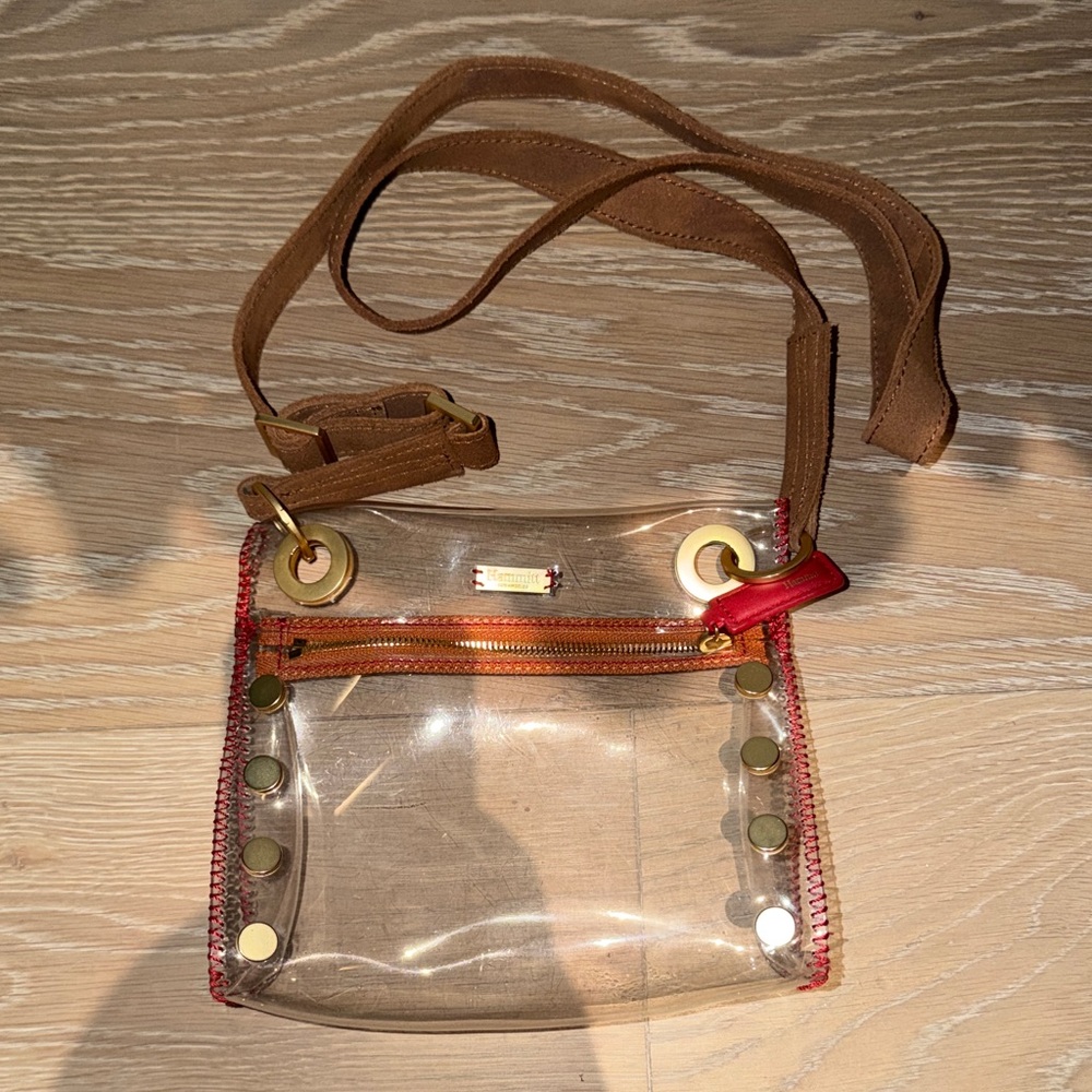 Hammitt Transparent Crossbody Bag with Brown Strap